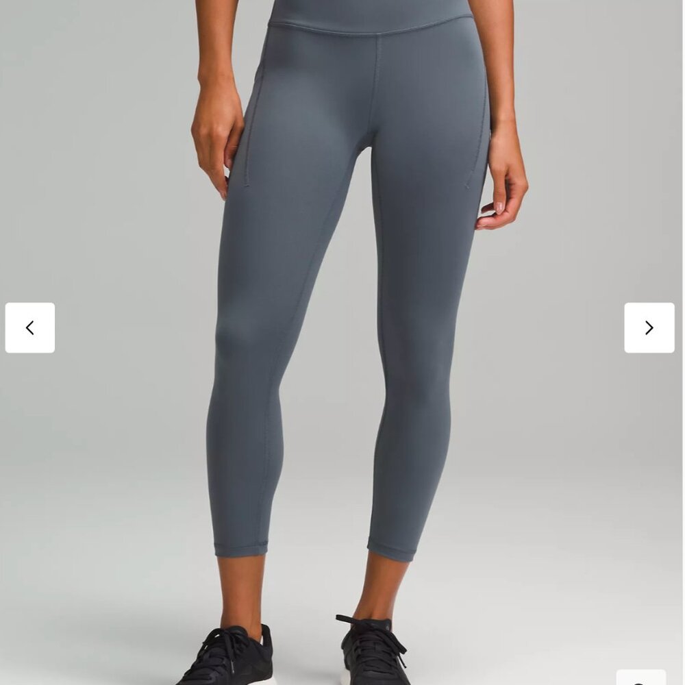 Lululemon Wunder Train High-Rise Tight w/ Pockets 25" | Oil Grey | Size 8 | EUC